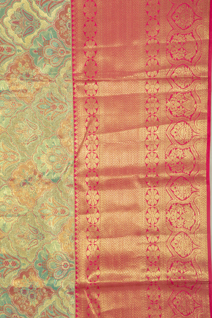 Taranga Kanchi Silk Tissue Brocade Sky Blue Saree