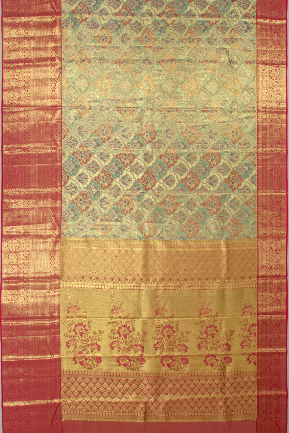 Taranga Kanchi Silk Tissue Brocade Sky Blue Saree
