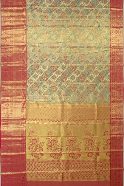 Taranga Kanchi Silk Tissue Brocade Sky Blue Saree
