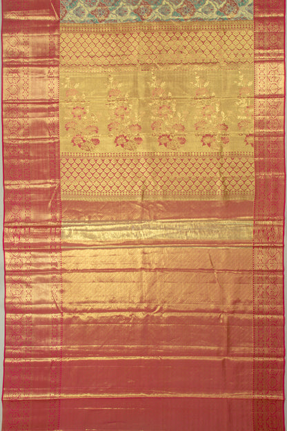 Taranga Kanchi Silk Tissue Brocade Sky Blue Saree