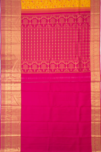 Taranga Kanchi Silk Brocade Yellow Saree