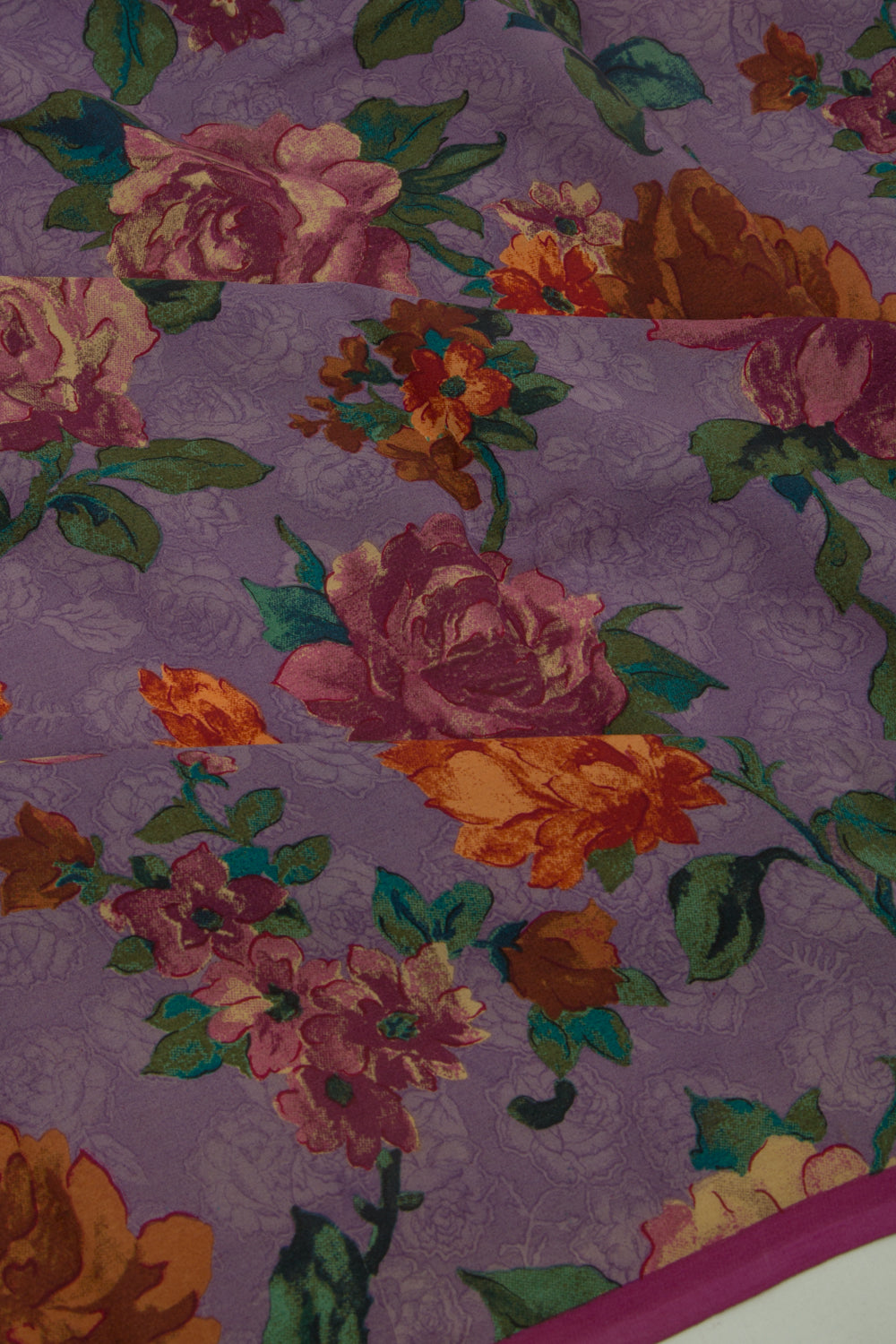 Crepe Floral Printed Lilac Saree