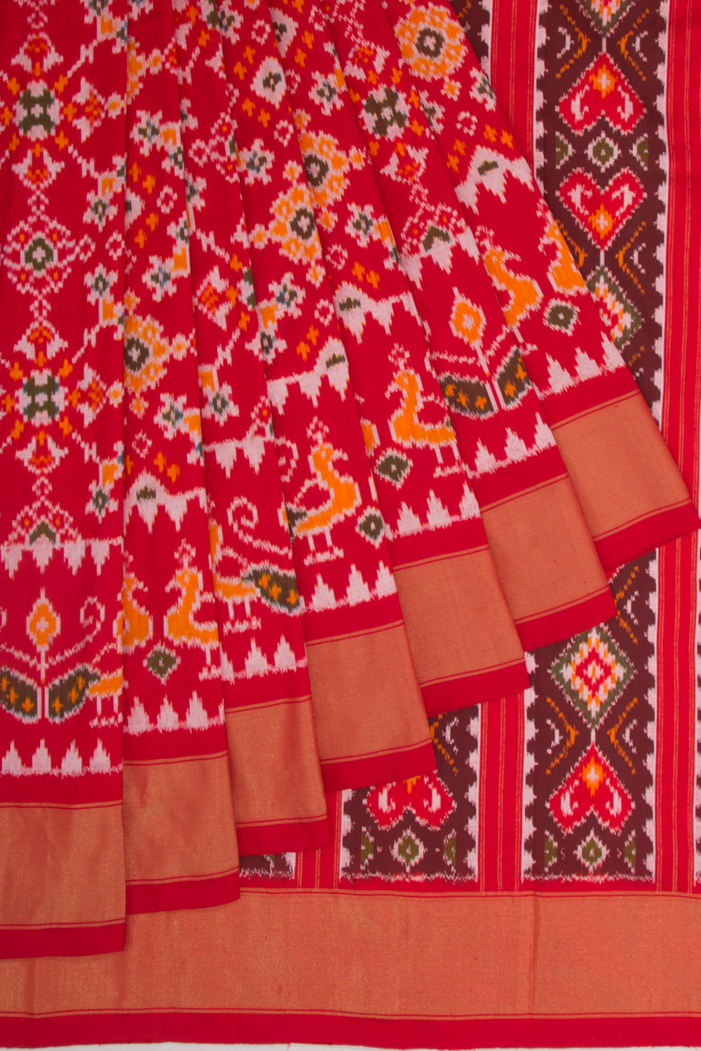 Pochampally Silk Ikat Red Saree