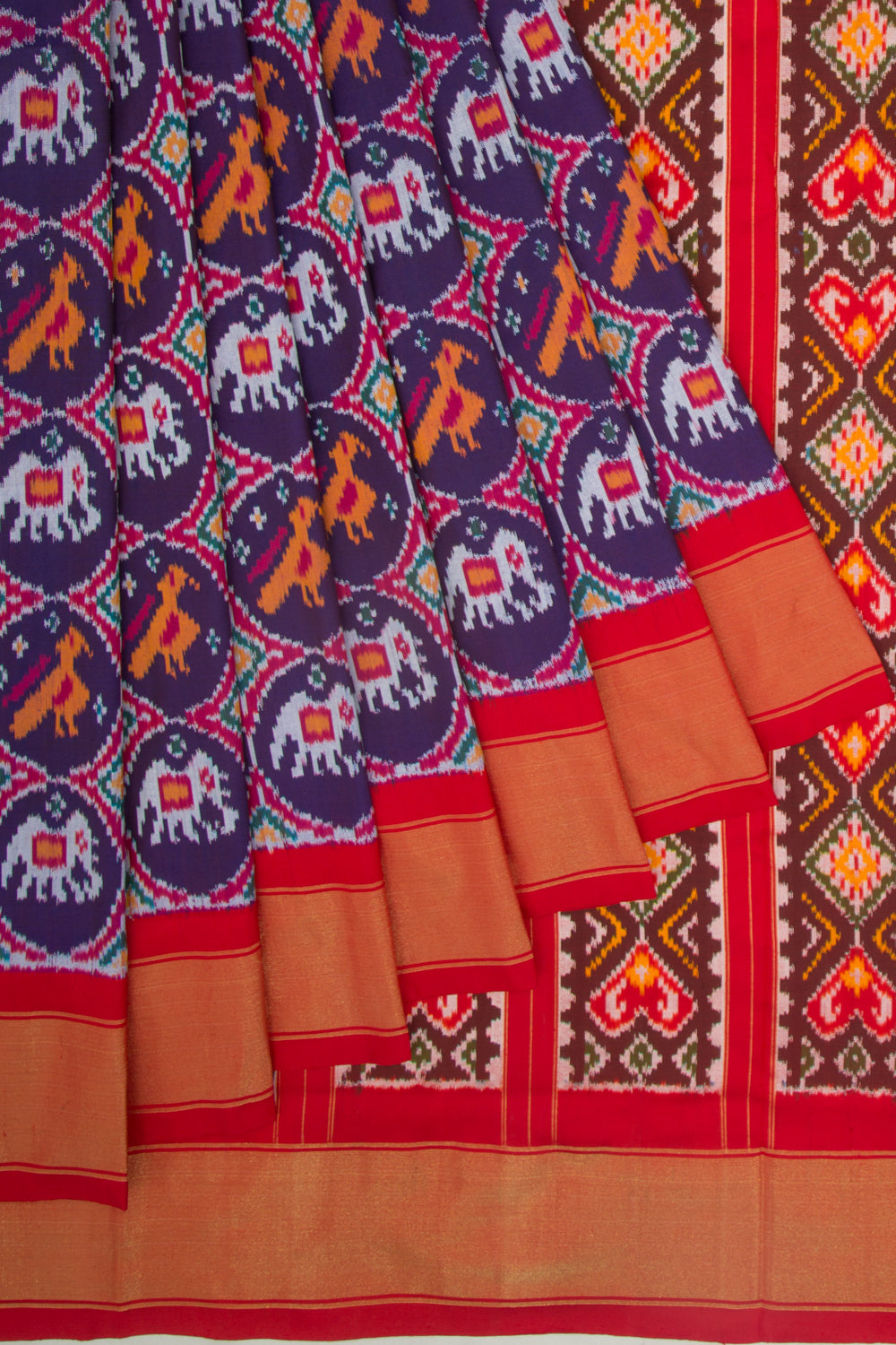 Pochampally Silk Ikat Dark Blue Saree