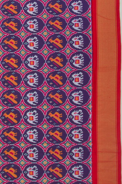 Pochampally Silk Ikat Dark Blue Saree