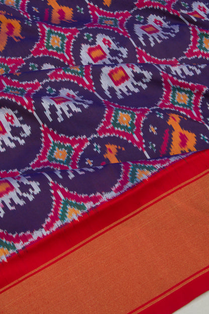 Pochampally Silk Ikat Dark Blue Saree