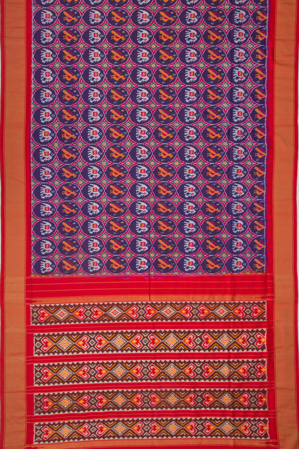 Pochampally Silk Ikat Dark Blue Saree