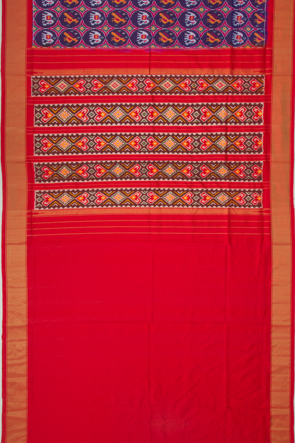Pochampally Silk Ikat Dark Blue Saree