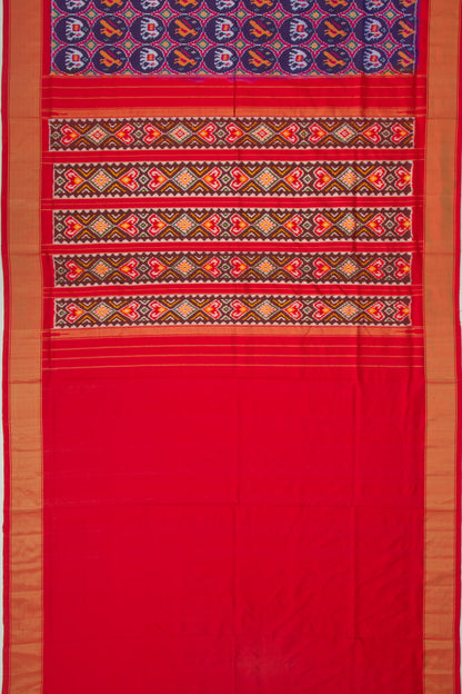 Pochampally Silk Ikat Dark Blue Saree