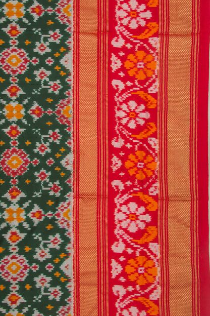Pochampally Silk Ikat Green Saree
