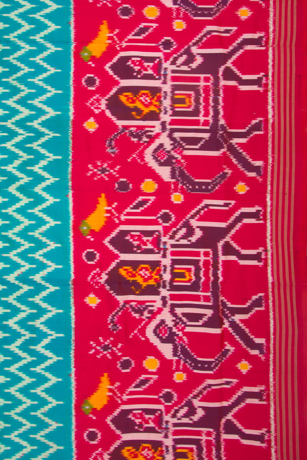 Pochampally Silk Ikat Sky Blue Saree