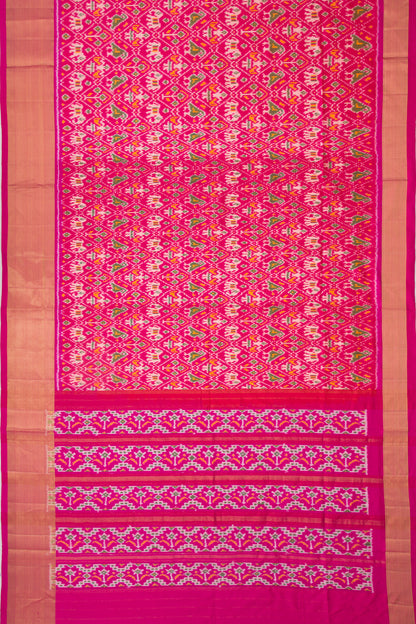 Pochampally Silk Ikat Pink Saree