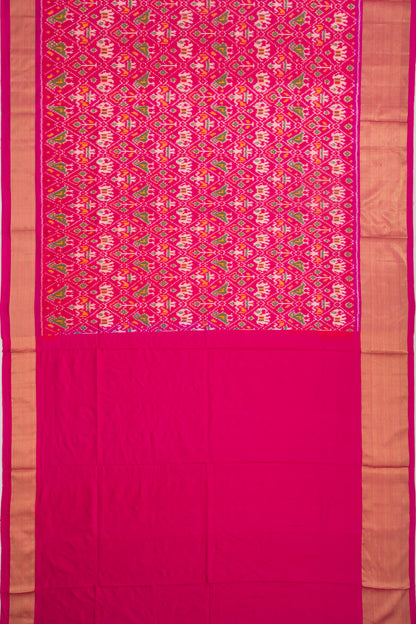 Pochampally Silk Ikat Pink Saree