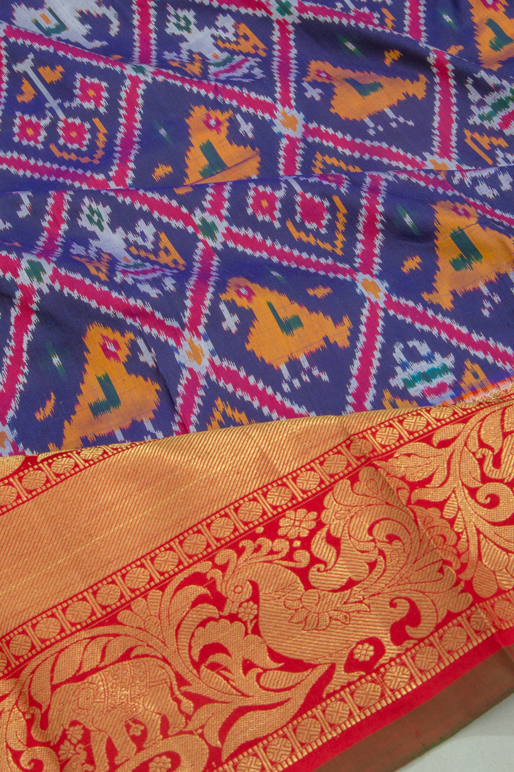 Kanchipuram Silk Ikat Blue Saree