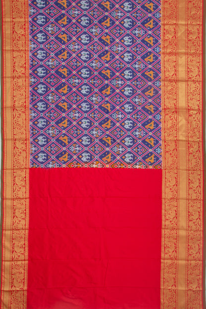 Kanchipuram Silk Ikat Blue Saree