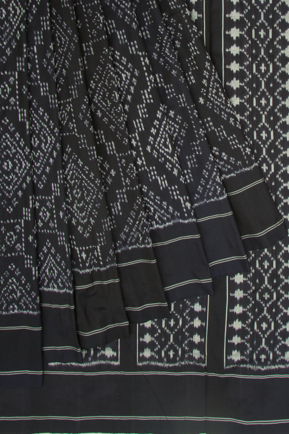 Pochampally Silk Ikat Black Saree