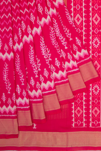 Pochampally Silk Ikat Pink Saree