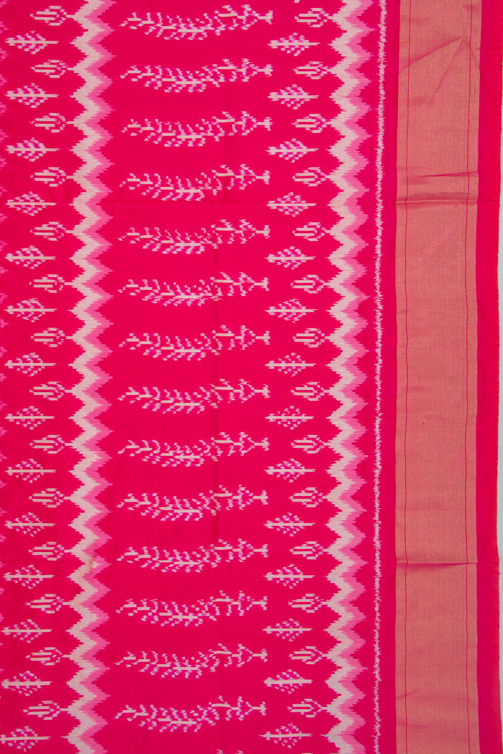 Pochampally Silk Ikat Pink Saree