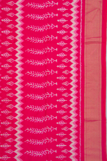 Pochampally Silk Ikat Pink Saree