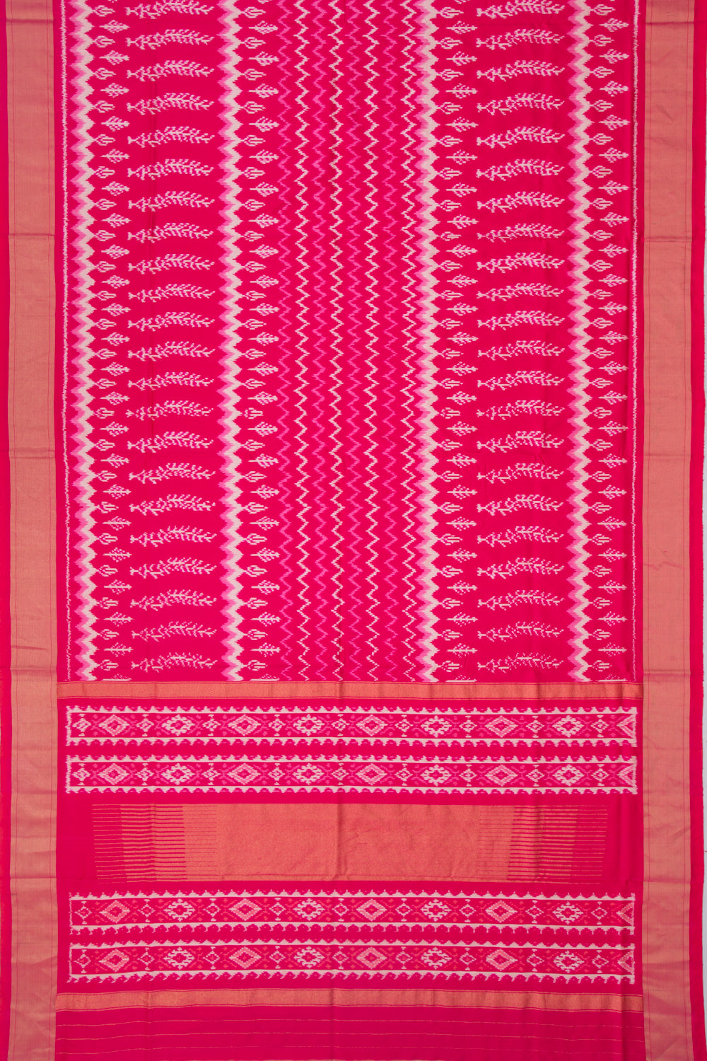 Pochampally Silk Ikat Pink Saree
