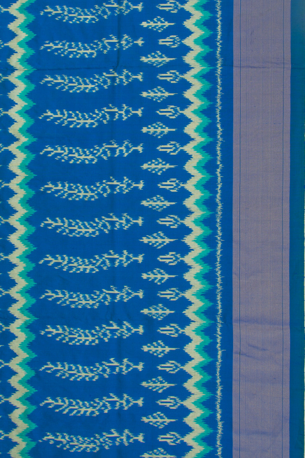 Pochampally Silk Ikat Dark Blue Saree