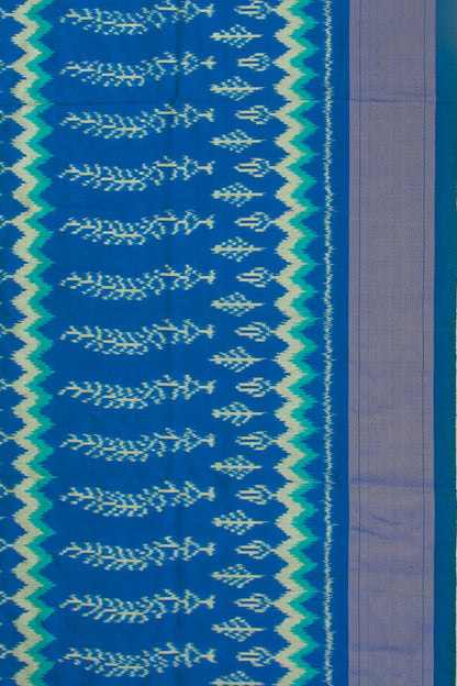 Pochampally Silk Ikat Dark Blue Saree