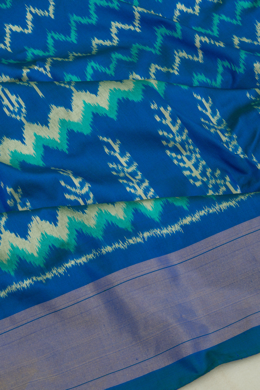 Pochampally Silk Ikat Dark Blue Saree
