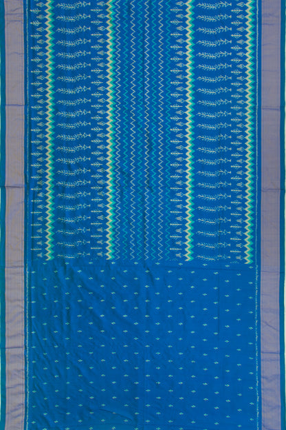 Pochampally Silk Ikat Dark Blue Saree