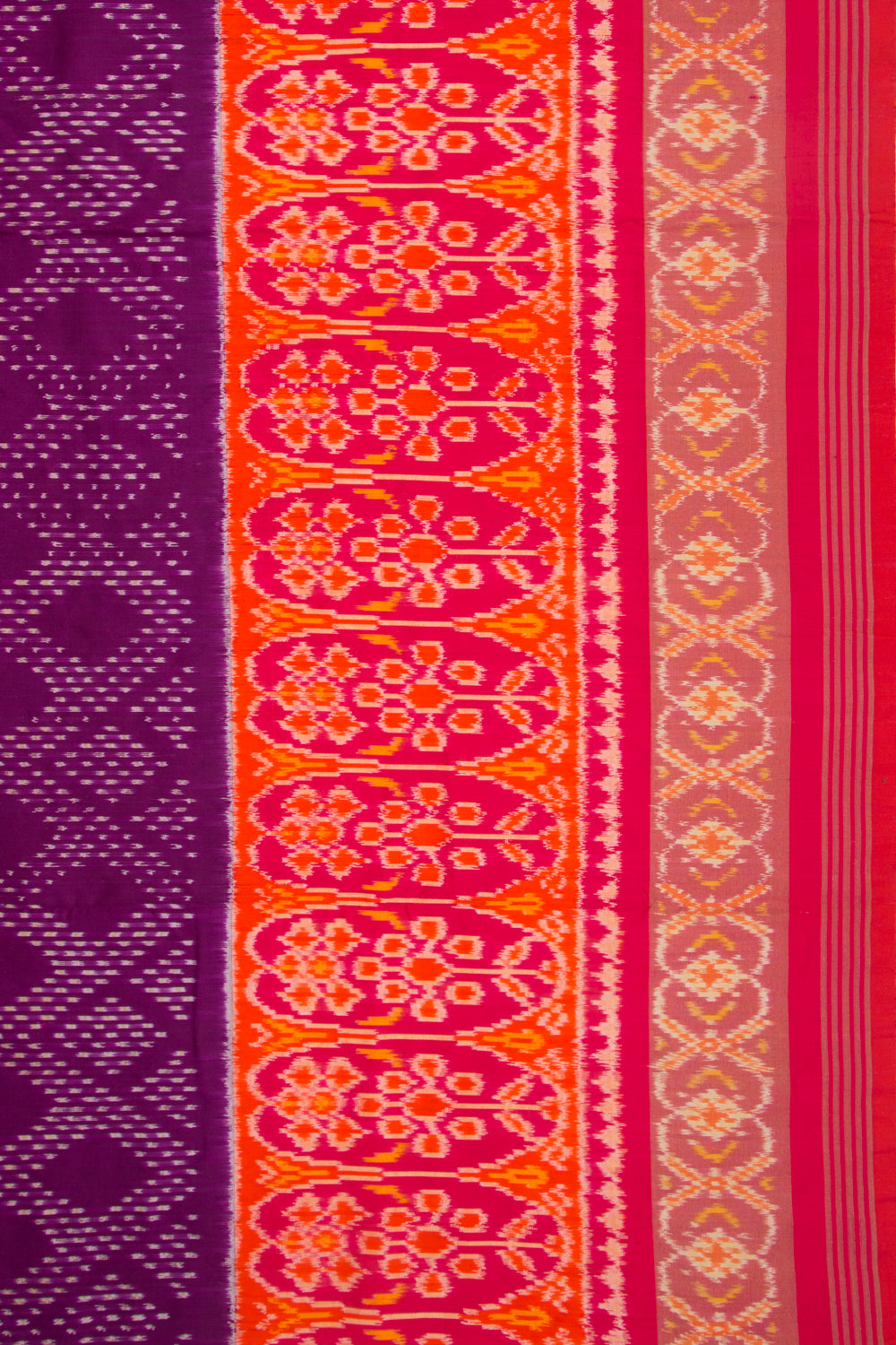 Pochampally Silk Ikat Purple Saree