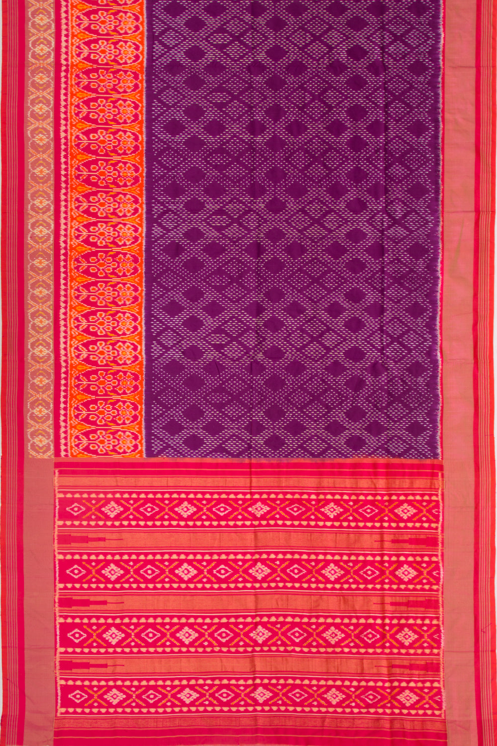 Pochampally Silk Ikat Purple Saree