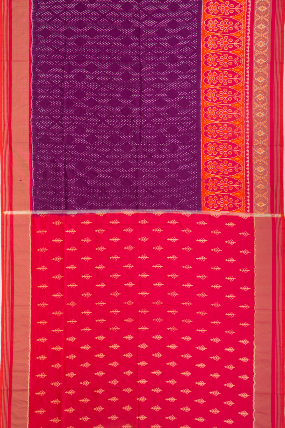 Pochampally Silk Ikat Purple Saree