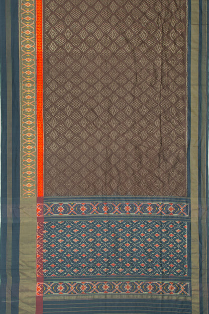 Pochampally Silk Ikat Brown Saree
