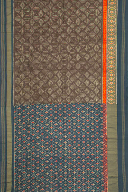 Pochampally Silk Ikat Brown Saree