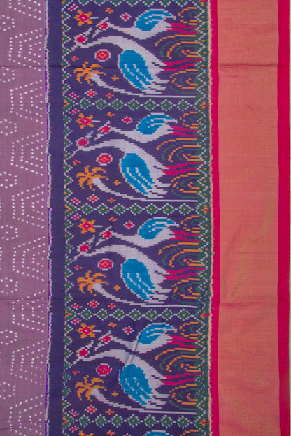 Pochampally Silk Ikat Violet Saree
