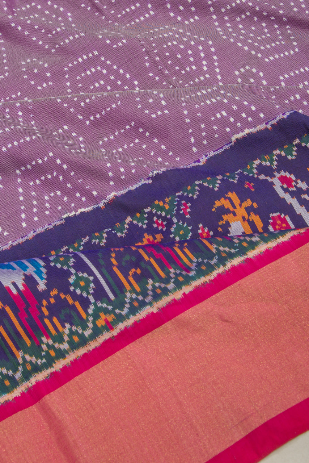 Pochampally Silk Ikat Violet Saree