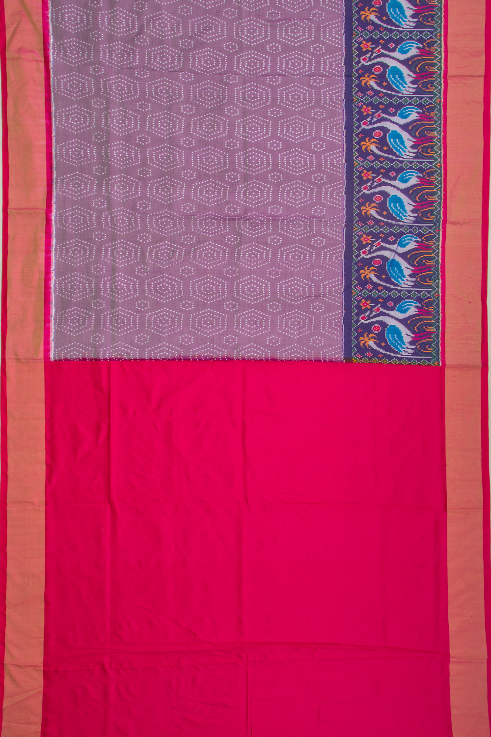 Pochampally Silk Ikat Violet Saree