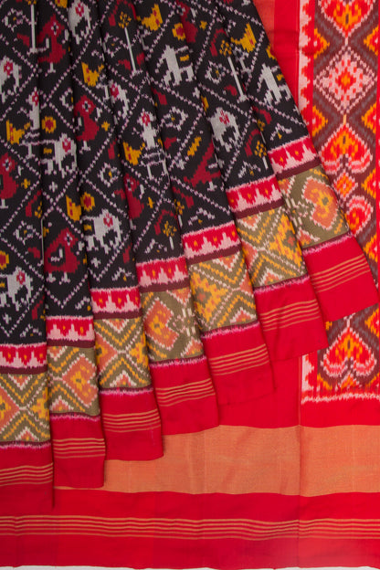 Pochampally Silk Ikat Black Saree