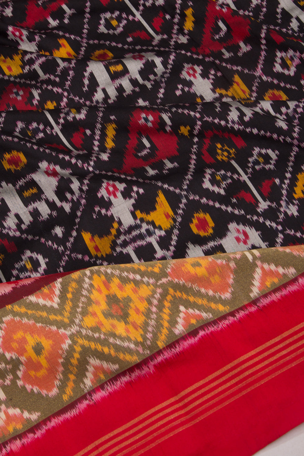 Pochampally Silk Ikat Black Saree
