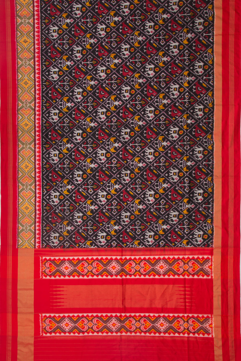 Pochampally Silk Ikat Black Saree