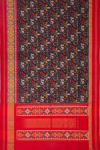 Pochampally Silk Ikat Black Saree