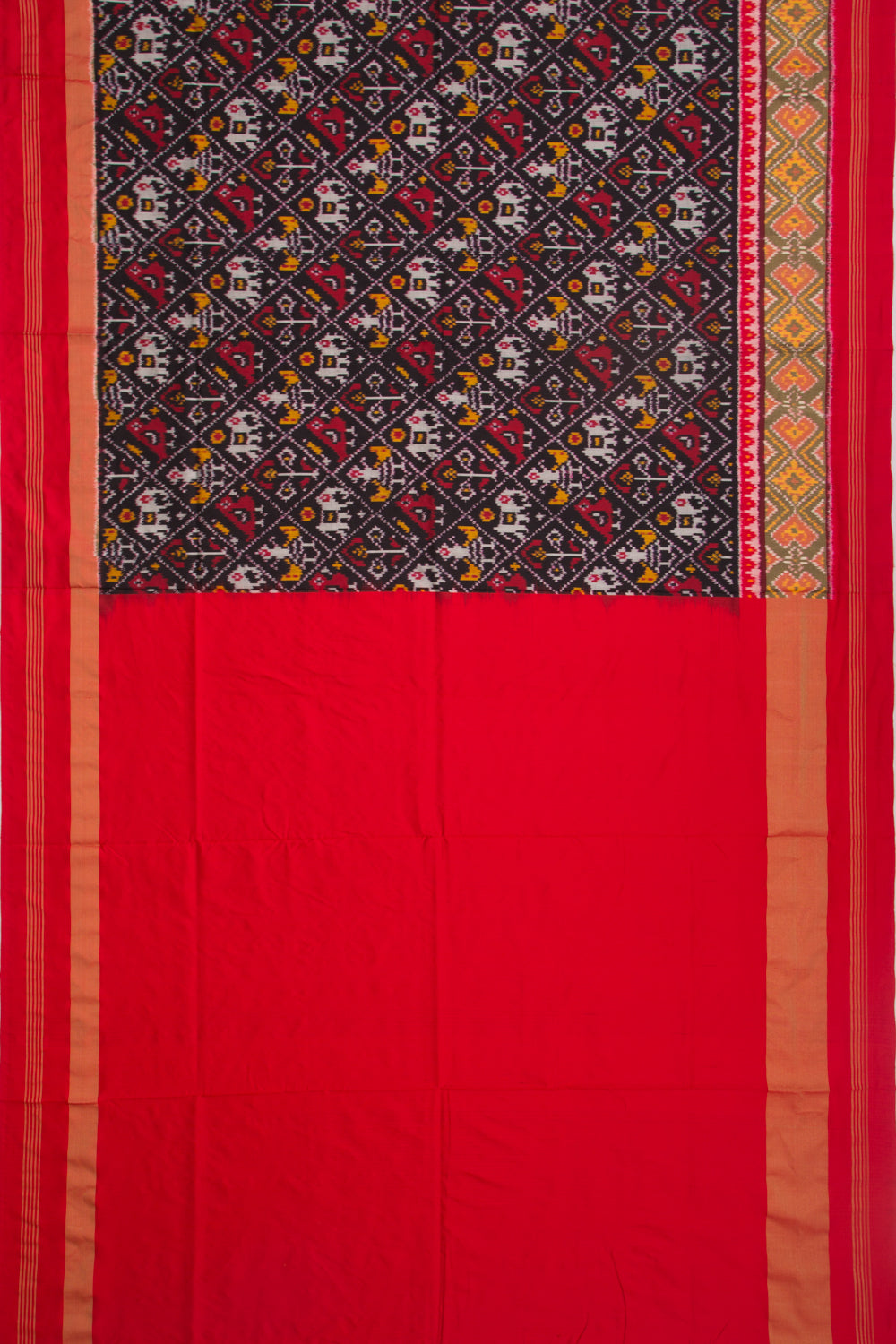 Pochampally Silk Ikat Black Saree