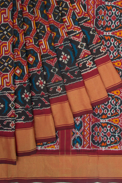Pochampally Silk Ikat Black Saree
