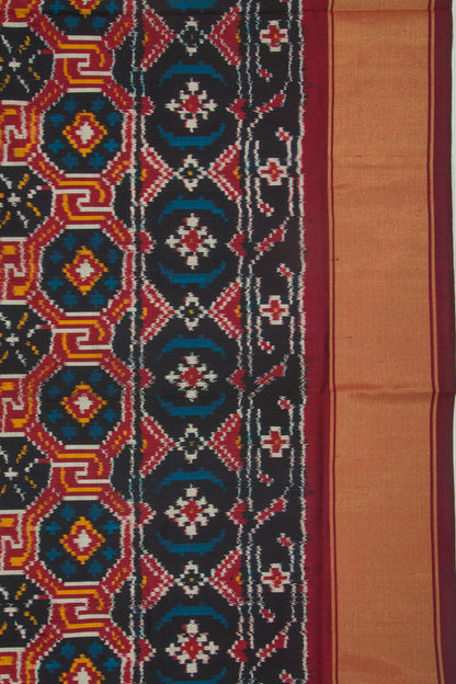 Pochampally Silk Ikat Black Saree