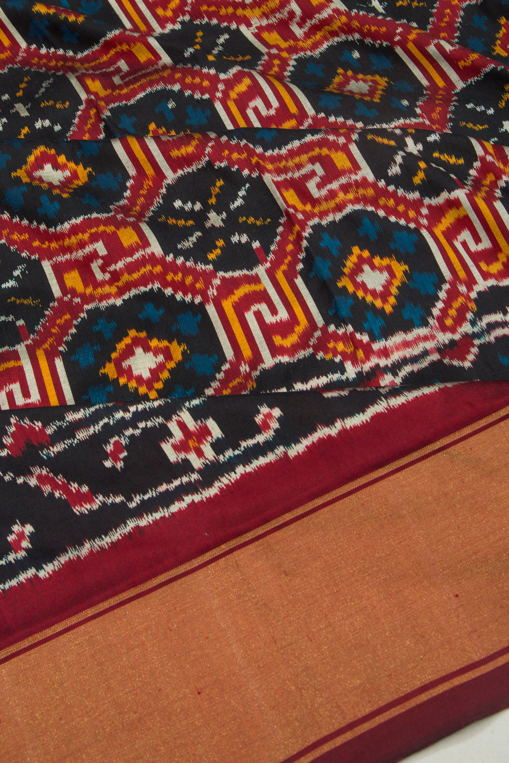 Pochampally Silk Ikat Black Saree
