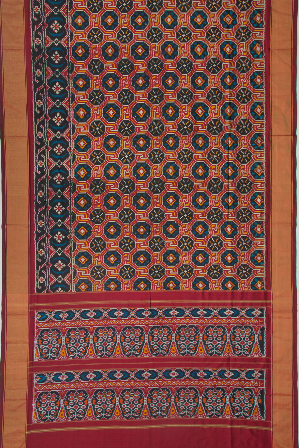 Pochampally Silk Ikat Black Saree