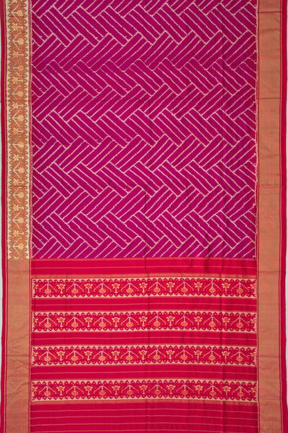 Pochampally Silk Ikat Purple Saree