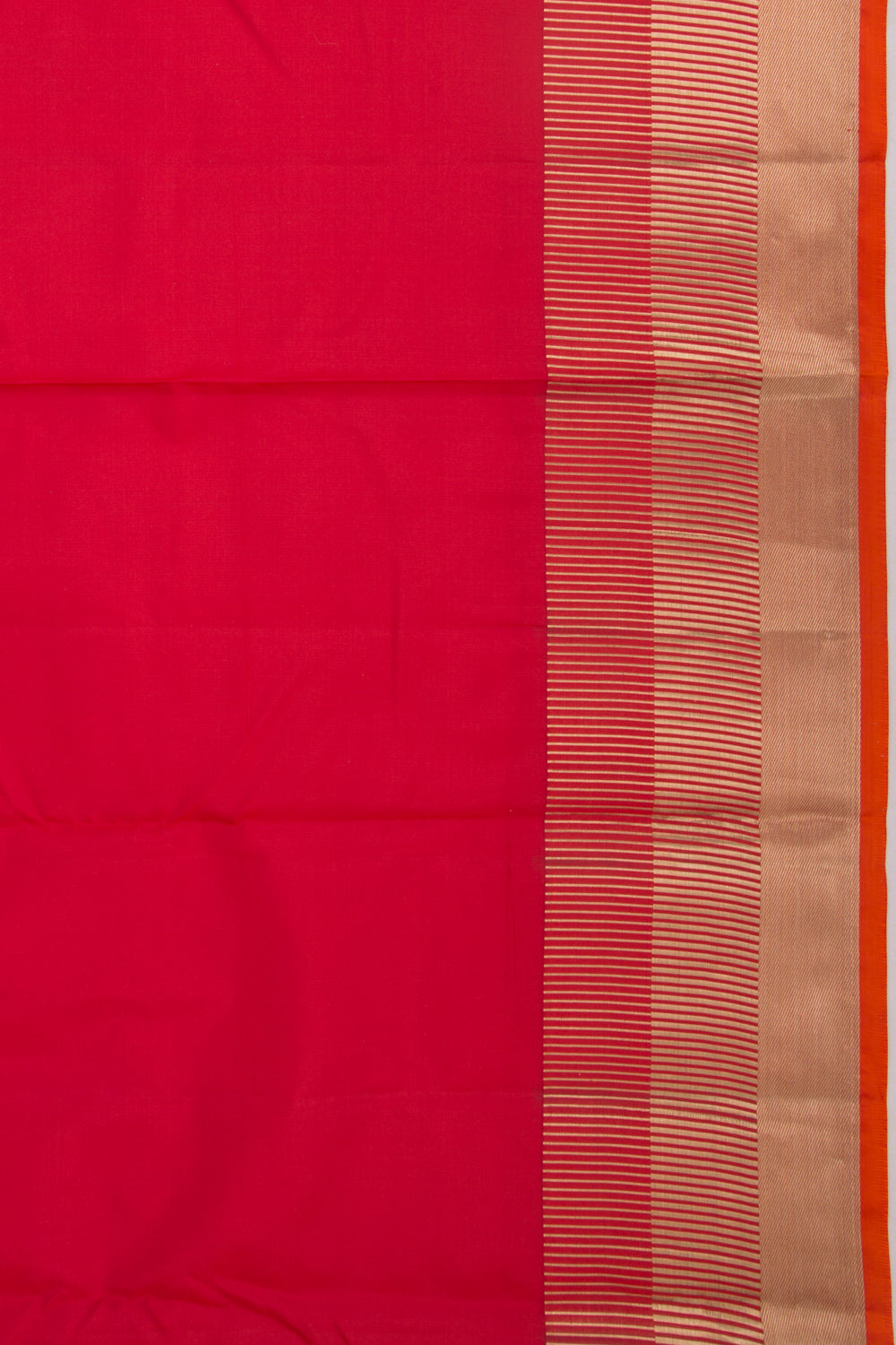Soft Silk Plain Red Saree