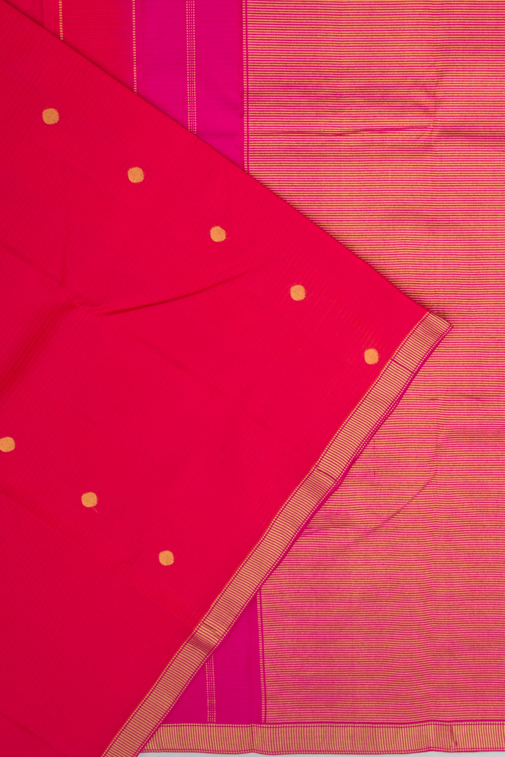 Soft Silk Butta Pinkish Red Saree