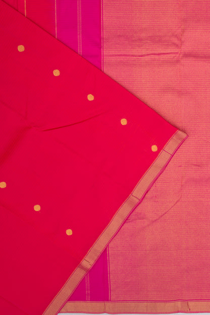 Soft Silk Butta Pinkish Red Saree