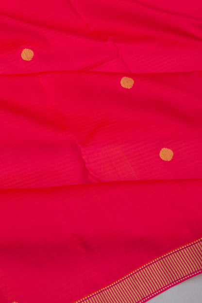 Soft Silk Butta Pinkish Red Saree